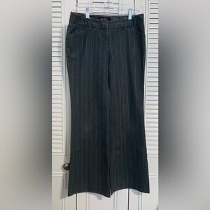 Women’s Daisy Fuentes Charcoal Pinstripe Trousers Size 6P